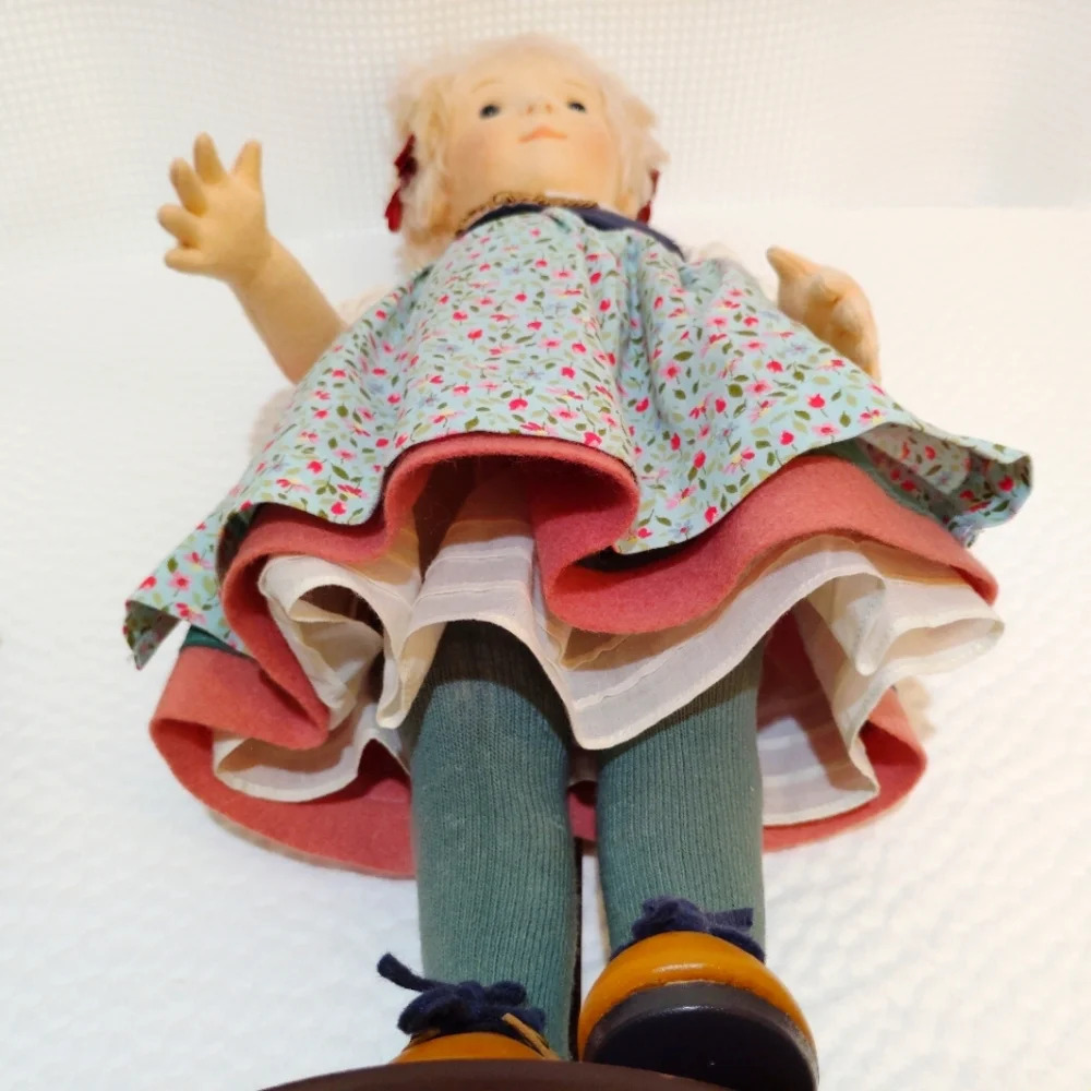 Ultra Rare Steiff John Wright Kinder Sophie Doll Vermont Felt 17" - Picture 10 of 15